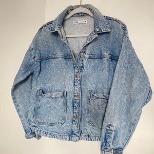 ZARA DENIM JEAN OVERSIZED JACKET